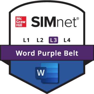 Word Purple Belt (L3) — McGraw Hill SIMnet
